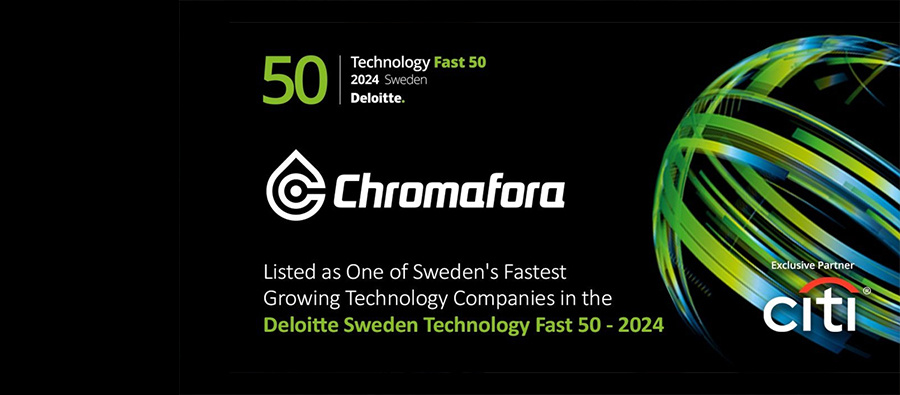 Chromafora ranked 25th in Deloitte’s “Sweden Technology Fast 50”